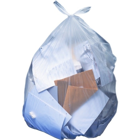 Heritage Bag 55 gal Trash Bags, 1.30 mil (33 Micron), Clear, 5 PK HERH8053PCR01